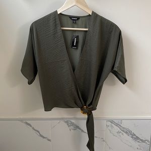 •EXPRESS• NWT Open Front Crossed Top